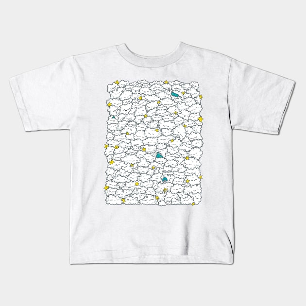 A Cloudy Night Kids T-Shirt by spookylili